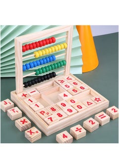 Generic Abacus For Kids Math Preschool Educational Counting Toy With 50 Multi-Color Beads And 30 Wooden Number And Alphabet Blocks For Boys And Girls Ages 3 Years And Above  - Image 3