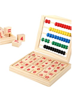 Generic Abacus For Kids Math Preschool Educational Counting Toy With 50 Multi-Color Beads And 30 Wooden Number And Alphabet Blocks For Boys And Girls Ages 3 Years And Above  - Image 4