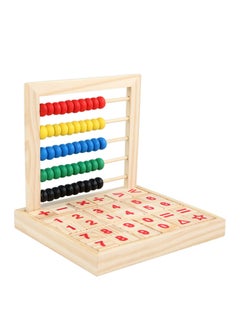 Generic Abacus For Kids Math Preschool Educational Counting Toy With 50 Multi-Color Beads And 30 Wooden Number And Alphabet Blocks For Boys And Girls Ages 3 Years And Above  - Image 2
