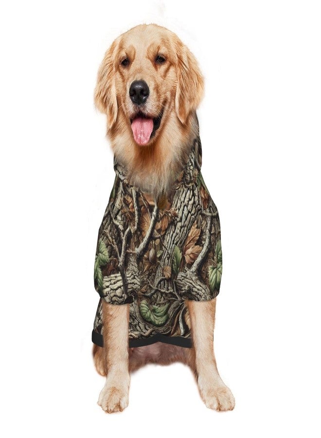 Quarvynox Outdoor Camouflage Dog Hoodie for Medium and Large Dogs, Dog Sweatshirt with Leash Hole Design for Safety Medium - Image 4