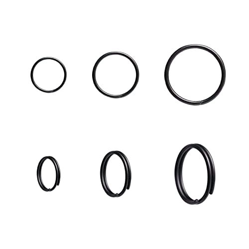 ZoloAJay 200pcs 12mm Mini Split Jump Ring with Double Loops Small Round Metal Black Key Rings Connectors for Making Handwork Charms Pendants Key Chains Ornaments DIY Crafts Accessories - Image 4
