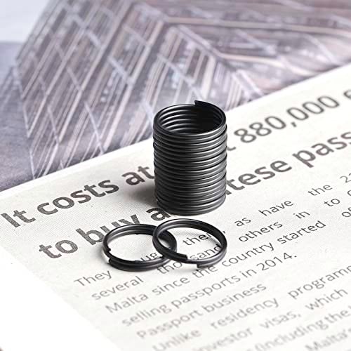 ZoloAJay 200pcs 12mm Mini Split Jump Ring with Double Loops Small Round Metal Black Key Rings Connectors for Making Handwork Charms Pendants Key Chains Ornaments DIY Crafts Accessories - Image 3