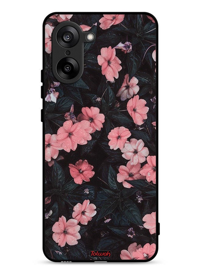 Tolwak OnePlus Nord CE5 Protective Case Cover Peach Small Roses - Image 1
