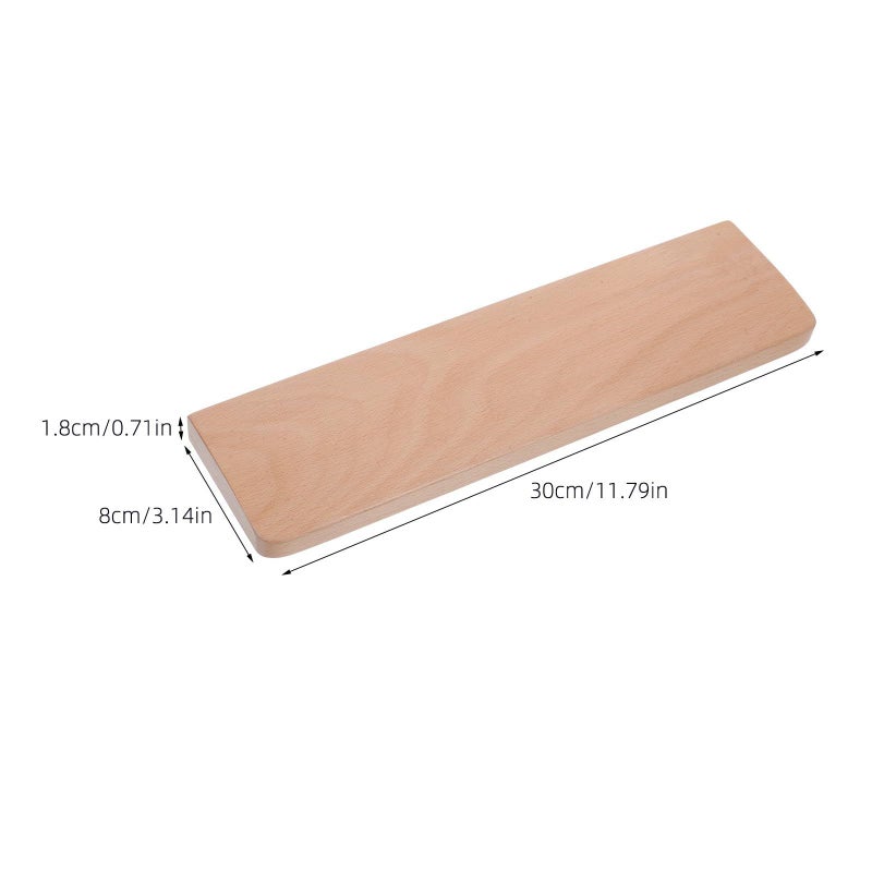 Ergonomic Wooden Keyboard Wrist Rest 300x80x18mm with Non Slip Base for Office Home Computer - Image 3