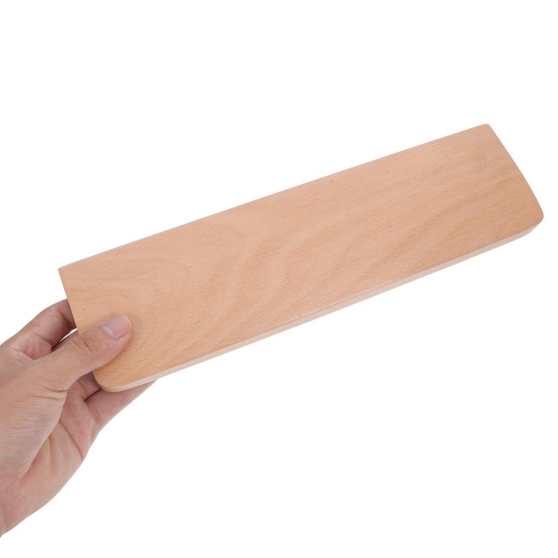 Ergonomic Wooden Keyboard Wrist Rest 300x80x18mm with Non Slip Base for Office Home Computer - Image 4