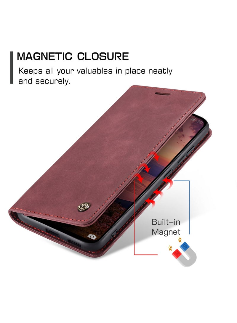 كيس مي جراب موبايل من الجلد الصناعي الفاخر  013 وحامل للكروت و البطاقات متوافق مع Redmi Note 14 4G  (نبيتي) - Image 3