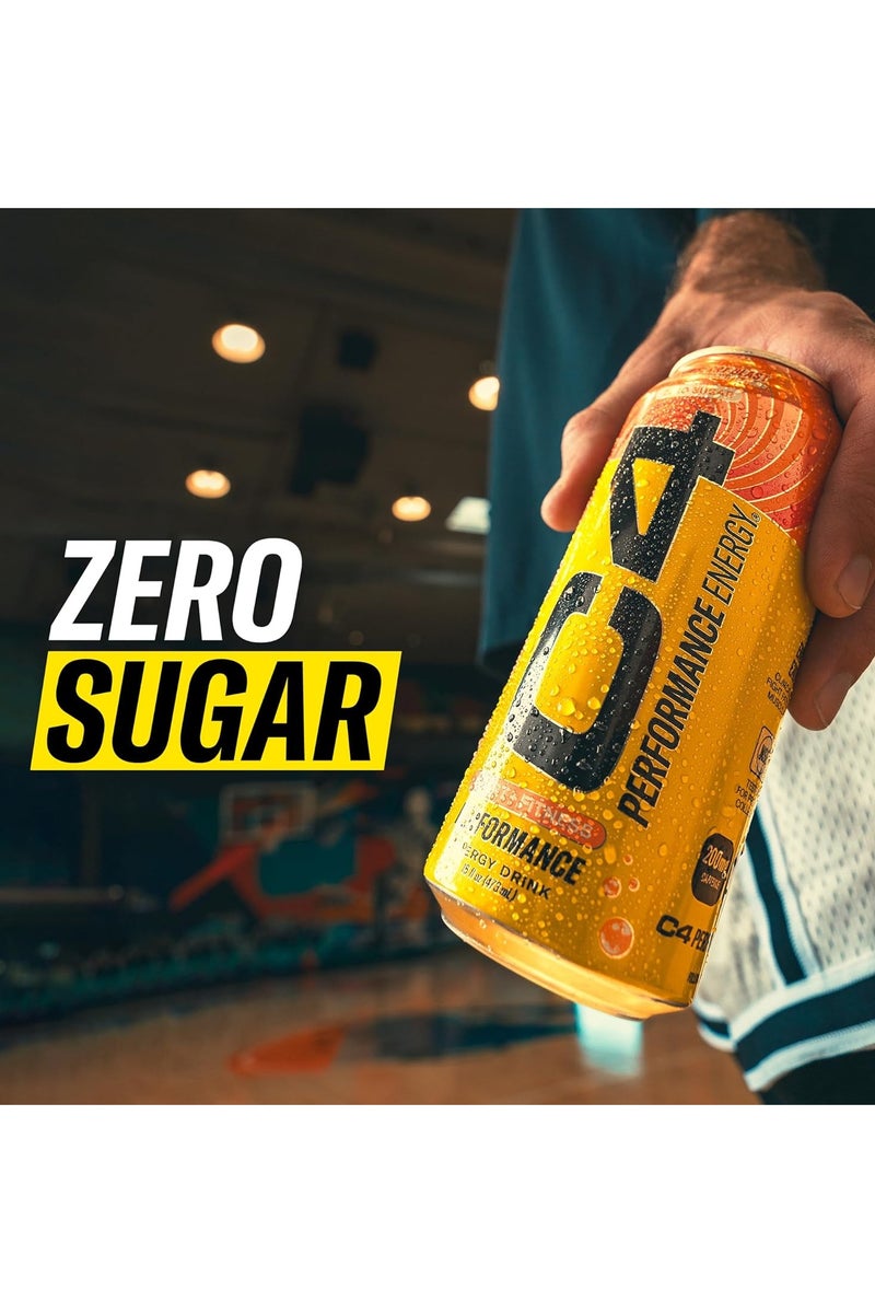 CELLUCOR C4 Pre Workout Energy Drink With Beta-Alanine, Zero Sugar, Carbonated Drink for Strength & Endurance, Midnight Cherry Flavor – 12 Pack - Image 4