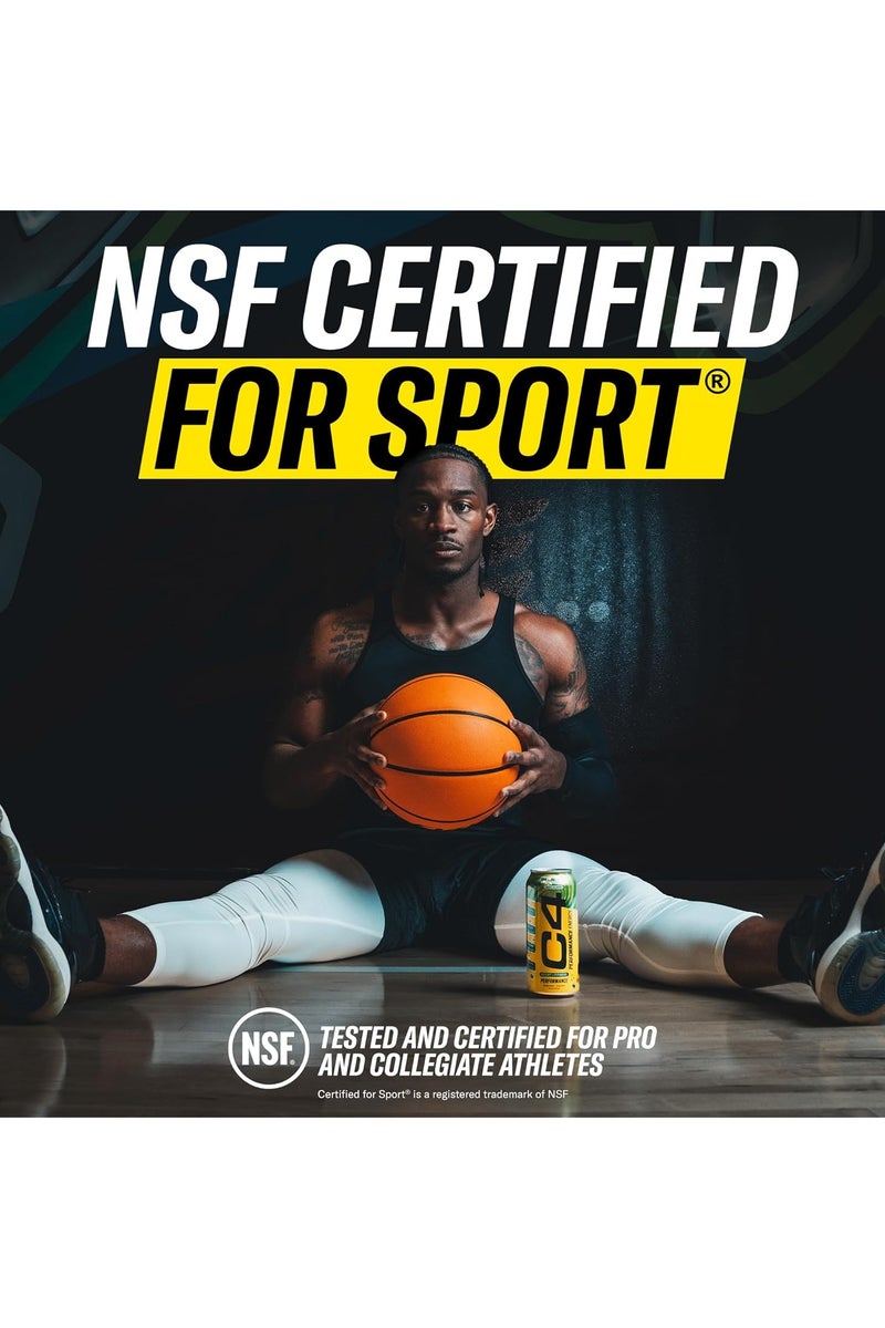 CELLUCOR C4 Pre Workout Energy Drink With Beta-Alanine, Zero Sugar, Carbonated Drink for Strength & Endurance, Midnight Cherry Flavor – 12 Pack - Image 3