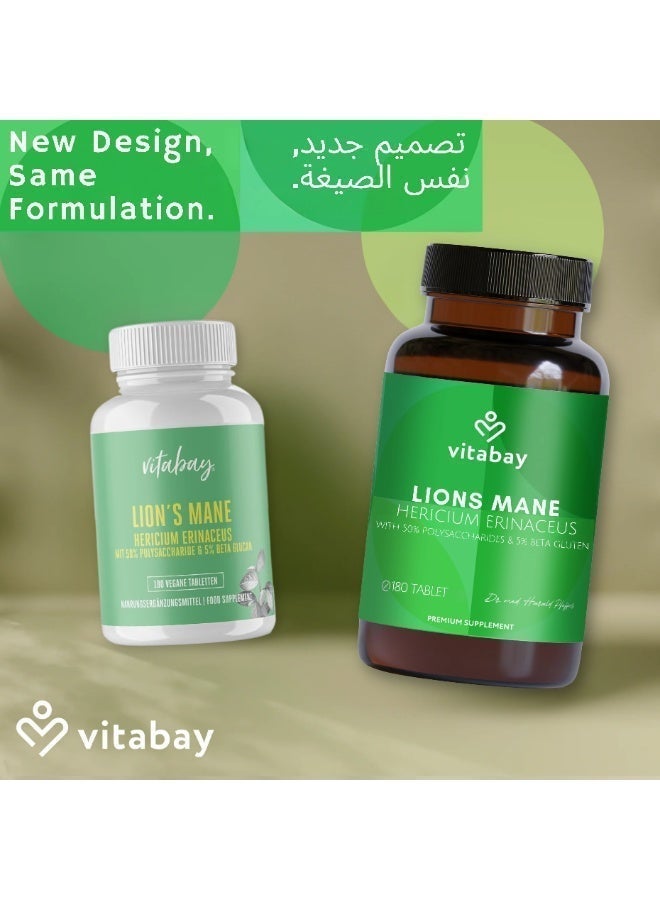 Vitabay Lion's Mane 60,000 mg - 180 vegan tablets - Image 5