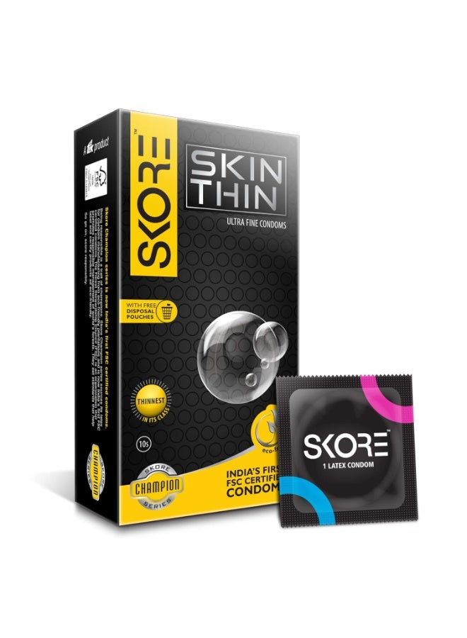 سكور واقيات ذكرية رفيعة للغاية من سكور - عبوة واحدة (10 قطع) - Image 1