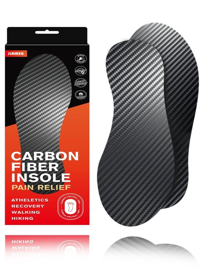أريس نعل داخلي من ألياف الكربون من ARRIS (زوج واحد) - نعل داخلي من ألياف الكربون لأصابع القدم في ملاعب العشب، وكسور القدم، وتيبس إبهام القدم، ومحدودية الحركة - نعل داخلي صلب للأحذية الرياضية - حذاء ما بعد الجراحة، مقاس 8.77 بوصة للرجال 5، وللنساء 6 - Image 1