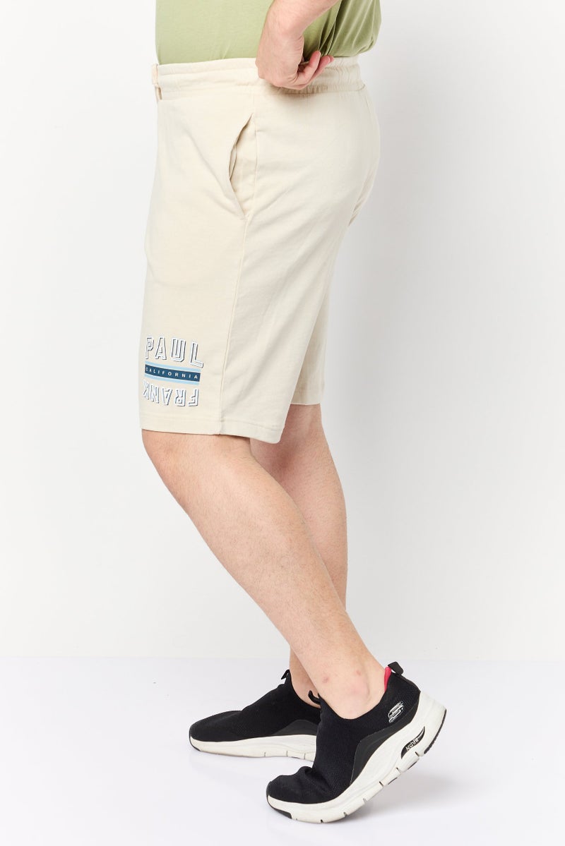 Paul Frank Men Graphic Print Basic Shorts, Beige - Image 3