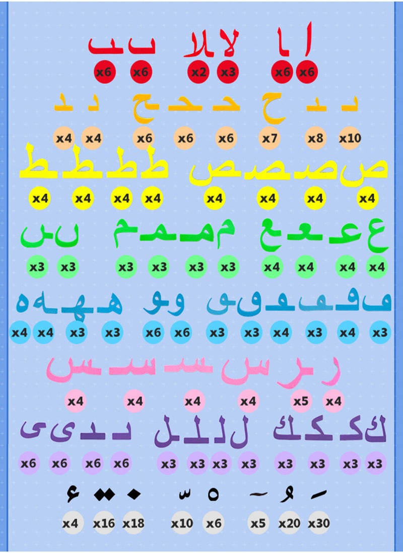 MissTiara - Arabic Alphabet Magnetic Alphabet and Number Boards, School Alphabet and Board Pack, Alphabet Learning Game Boards for Kids Spelling and Learning Activities, 374 Pieces with Double Sided Magnets - Image 1