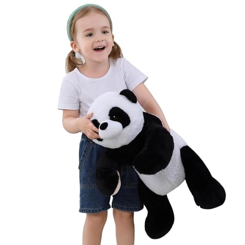JellyMallow 5 lbs 24" Weighted Stuffed Animals Panda Plushie, Cute Panda Weighted Plush Pillow Giant Stuffed Animals for Kids Adults - Image 3