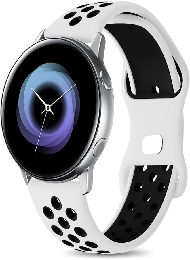 Syxinn - Syxinn Compatible with Samsung Galaxy Watch Active/Active 2 40 mm 44 mm, Galaxy Watch 4/4 Classic Bracelet 20 mm Silicone Watch Strap for Galaxy Watch 3 41 mm/Galaxy Watch 42 mm/Gear S2 Classic - Image 1