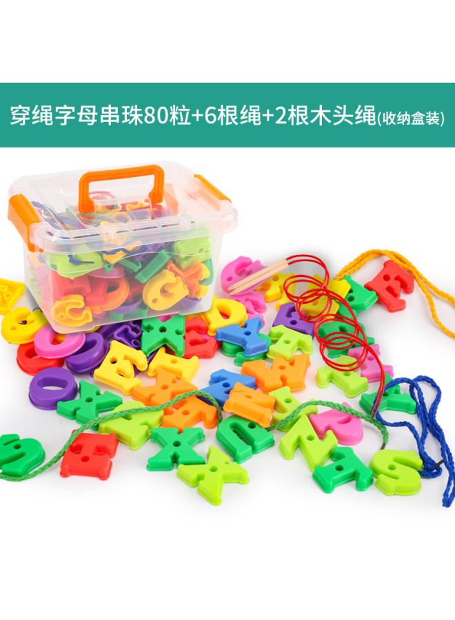 Children's Educational Toys Large Beads Building Blocks Geometric Shape Bracelet For Boys And Girls Creative Early Education Beads 