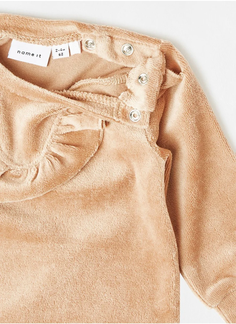 NAME IT Infant Ruffle Detail Sweatshirt
