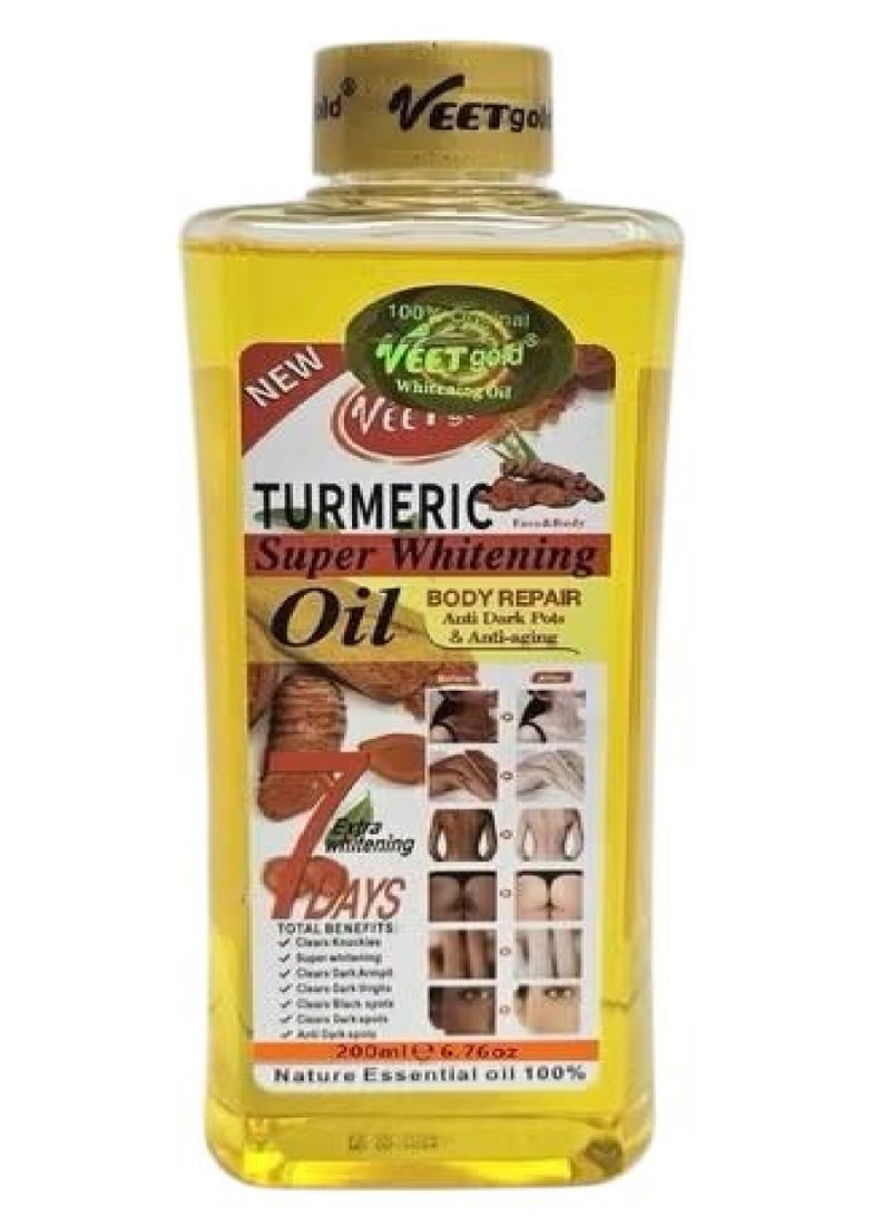 Veet gold Turmeric Super Whitening Oil Face And Body 300 ml