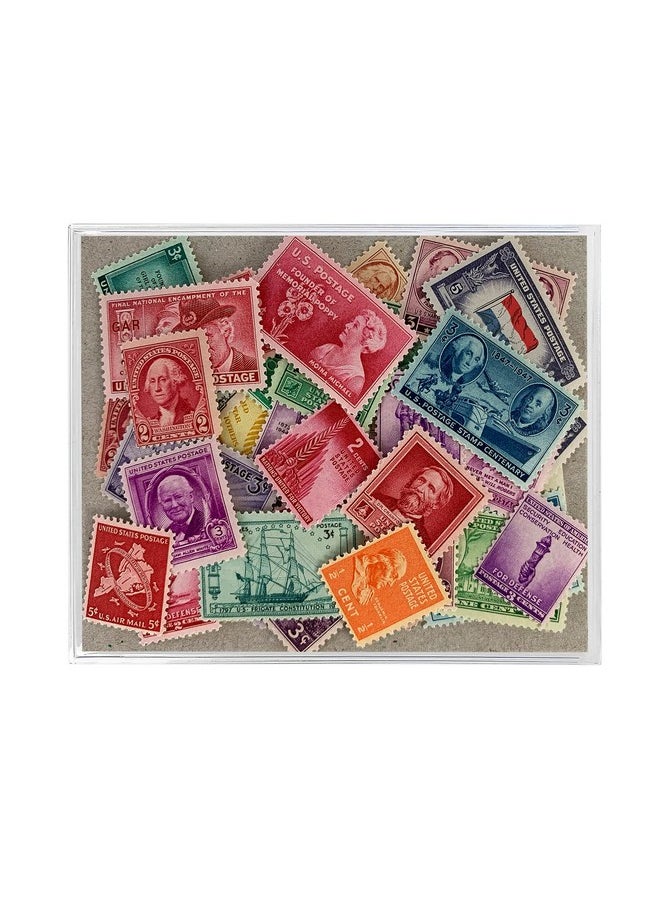 American Coin Treasures 40 U.S. Postage Stamps From The 1910'S 1920'S 1930'S And 1940'S Mint State Condition Various Denominations And Postal Rates Perforated Edges  - Image 3