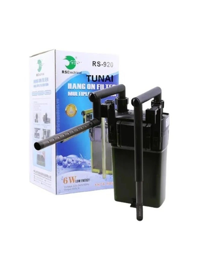 RS Electrical Hang-On Aquarium Filter – (RS-920 / RS-930 / RS-940) – 6W Power, Multi-Stage Filtration for Fish Tanks - Image 1