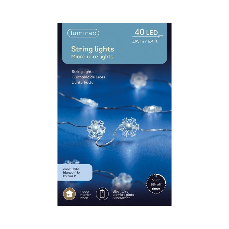 Kaemingk Indoor Micro LED String Lights – 195cm Christmas Ornament, Holiday Décor & Festive Display - Image 4