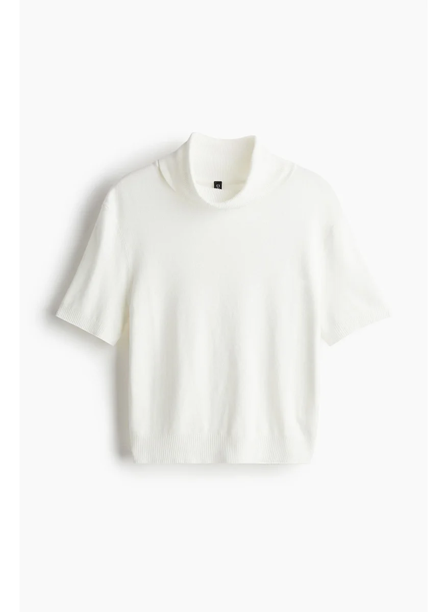 H&M Fine-Knit Polo-Neck Top