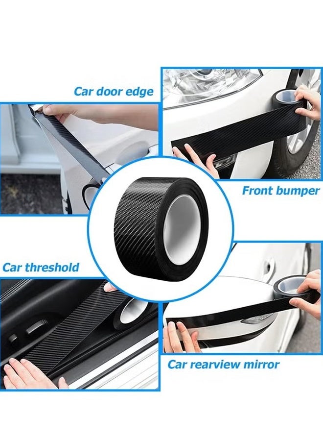 KANGLI 1PCS Anti-Scratch Anti-Collision Adhesive Strip Car Door Edge Guard Protector Strip Car Door Scuff Plate Protectors Black Matte Tape for Rear Bumper/Door - Image 4