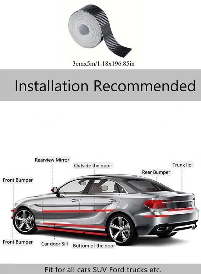 KANGLI 1PCS Anti-Scratch Anti-Collision Adhesive Strip Car Door Edge Guard Protector Strip Car Door Scuff Plate Protectors Black Matte Tape for Rear Bumper/Door - Image 5