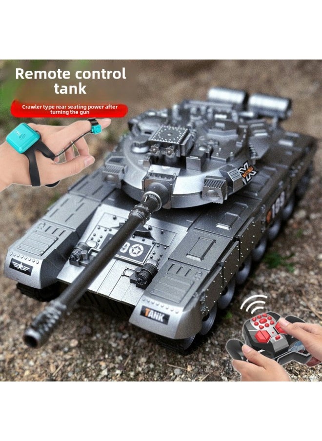 Generic - Remote Control Tank Can Be Fired Simulation Battle Tiger Armored Vehicle Crawler Model Children Boy Toys-Color: 9-way Remote Control Tank-Proportion:1 Set Of Batteries - Image 1