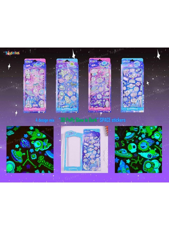 Toyshine Toyshine 4 Sheets Glow in The Dark Space Theme Wall Stickers Decor for Kids Room, Scrapbooking Notebook Project Practicles Decoration and Fun Birthday Gift Party Supplies Reward - Design May Vary - Image 5