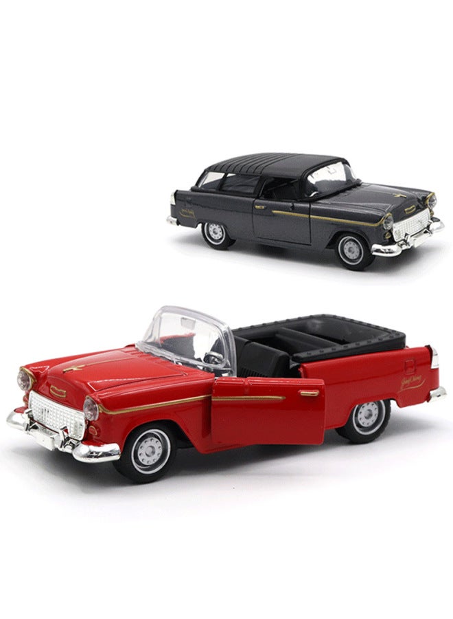 1:32 Alloy Classic Car Model Children's Toy Car Decoration Pull Back Car Model Boy Toy-Color:Blue - Image 3