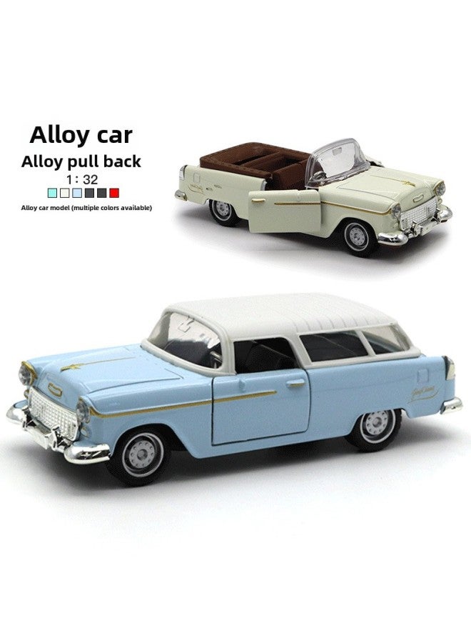 1:32 Alloy Classic Car Model Children's Toy Car Decoration Pull Back Car Model Boy Toy-Color:Blue - Image 2