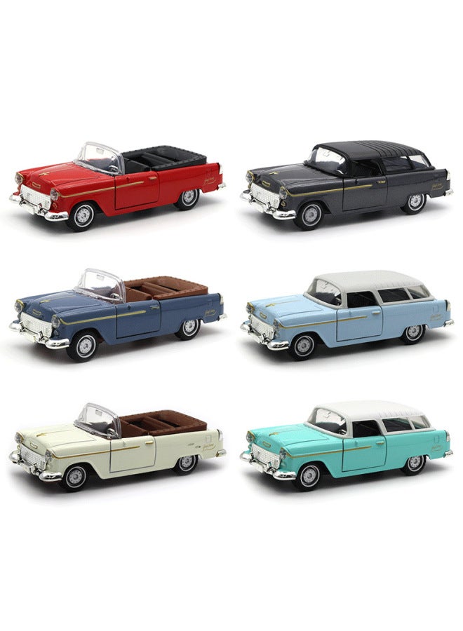 1:32 Alloy Classic Car Model Children's Toy Car Decoration Pull Back Car Model Boy Toy-Color:Blue - Image 5