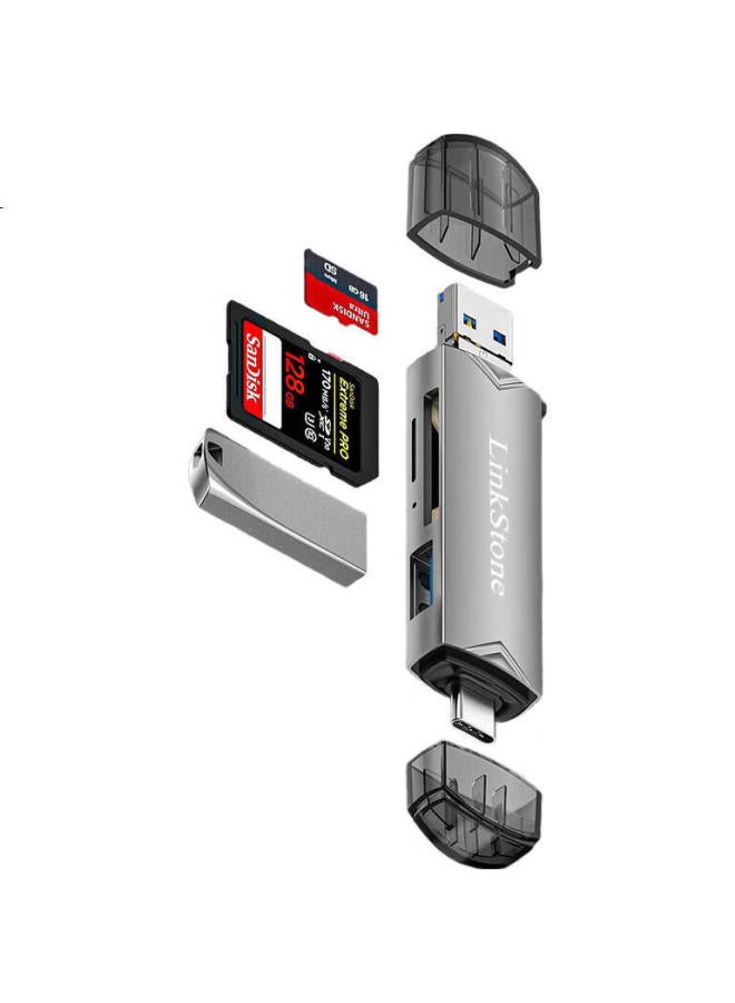 Linkstone Liantuo Usb/Type-C Card Reader 3.0 High-Speed Sd/Tf Multi-Functional All-In Computer And Phone Otg Card Reader, Compatible With Cameras, Drones, And Dash Cams - Image 1