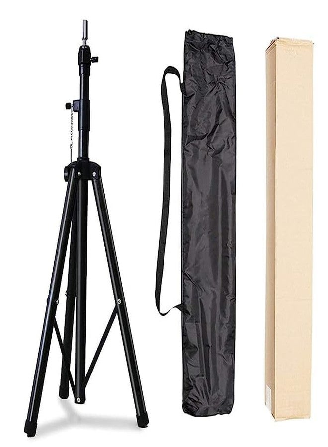 بلوشيا حامل ثلاثي القوائم قابل للتعديل لرأس عارضة أزياء من BLUSHIA | حامل رأس شعر مستعار للتدريب على تصفيف الشعر مع دواسة قدم وحقيبة حمل (أسود) - Image 1