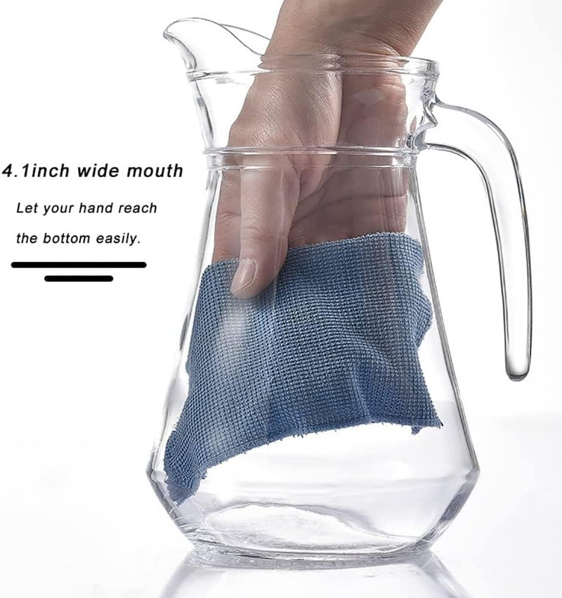Wringo Premium Glass Water Jug 18 LTR Transparent Hot Cold Water Glass Pitcher with Wooden Lid Water Jug Iced Tea Milk and Juice Beverage Carafe Lemon Jug 1800ML TM14 WQ13 - Image 4