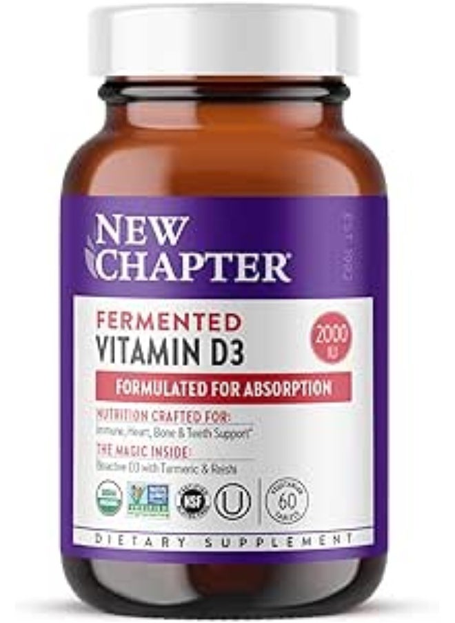 New Chapter Fermented Vitamin D3 Cap 60S  - Image 1