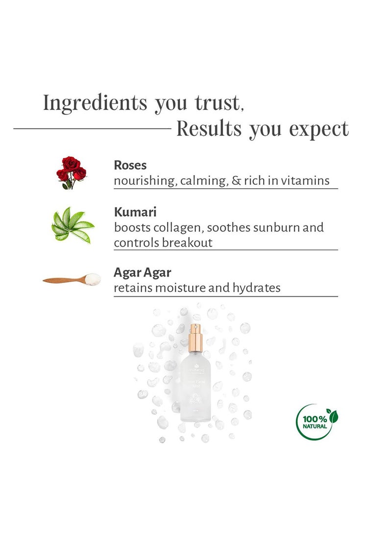 Shankara Rose Facial Mist 110 ml | Natural Hydrating & Toning Mist with Pure Indian Roses – Soothing, Refreshing & Aromatic Face Spray - Image 2
