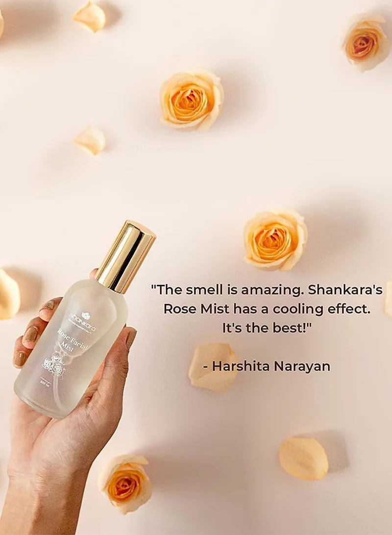 Shankara  Shankara Rose Facial Mist 110 ml | Natural Hydrating & Toning Mist with Pure Indian Roses – Soothing, Refreshing & Aromatic Face Spray  | Best Price UAE