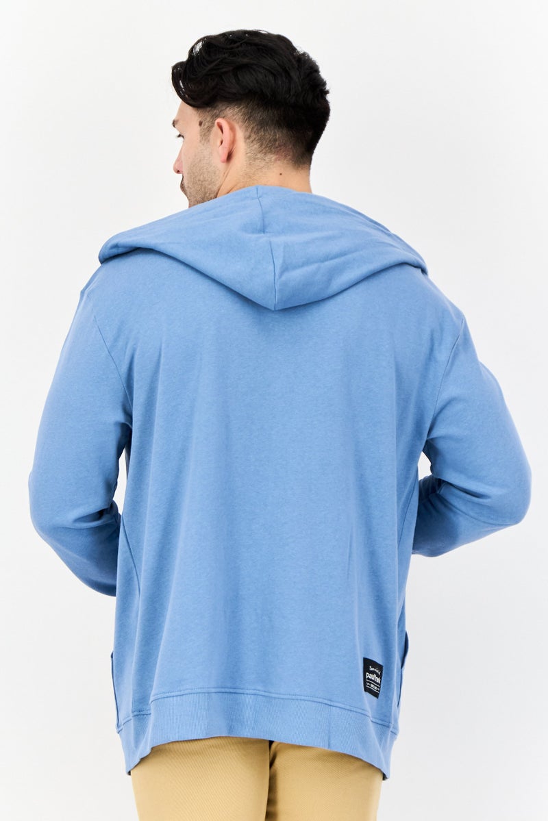 Paul Frank Men Graphic Print Full Zip Hoodie, Light Blue - Image 4