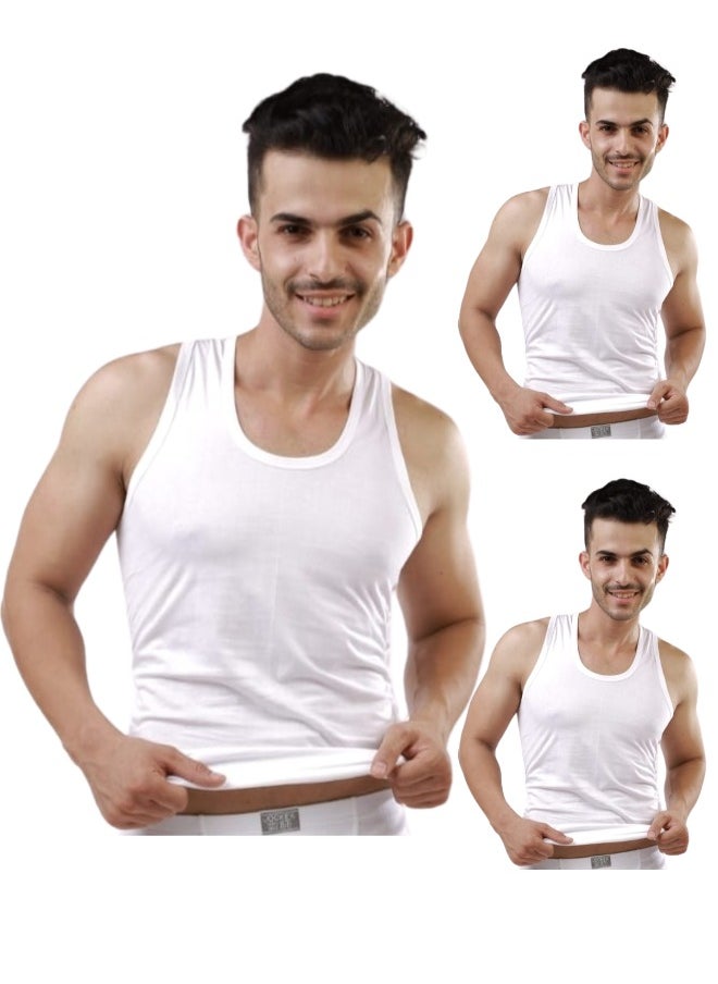 BRIDA - Brando Men's Cotton Combo: Comfy Breathable Round Neck (Vest) & Premium Comfortable Briefs (Dude)- Colours May Vary - Image 1