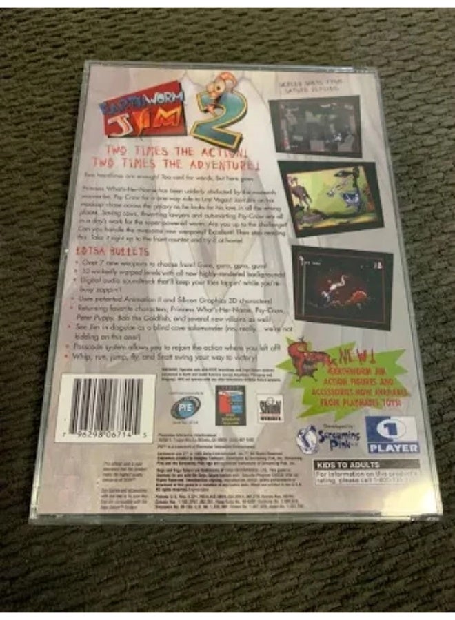 General Earth Worm Jim 2 console game disc box comes with a bonus disc, a retro classic optical drive direct reading adaptation.  - Image 2