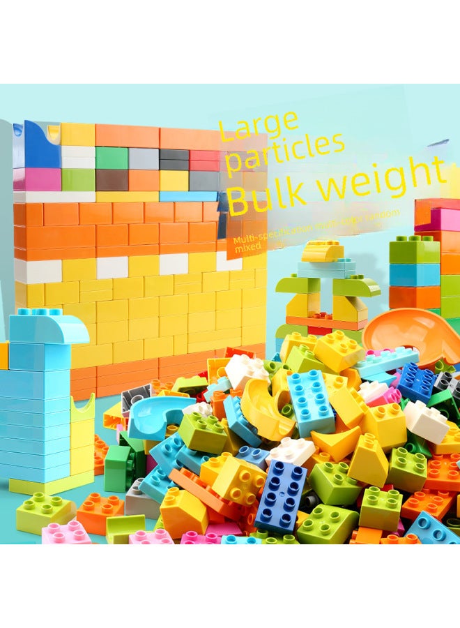 Feile Diy Large Particle Building Blocks Random Mixed 1 Jin Pack Basic Particles Slide Particle Building Blocks Wall-Color:Bulk Special Large Particle Building Blocks 1kg  - Image 4