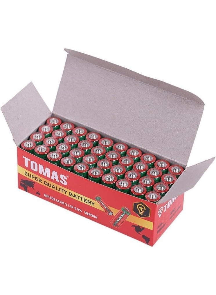بطاريات TOMAS AA 1.5 فولت R6S UM-3، خالية من الزئبق 0.0% - عبوة من 40 - Image 3