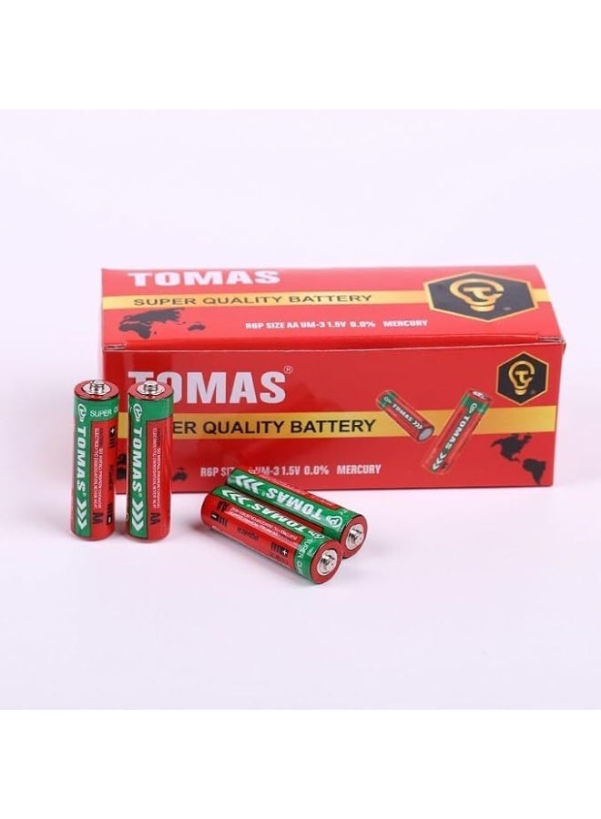 بطاريات TOMAS AA 1.5 فولت R6S UM-3، خالية من الزئبق 0.0% - عبوة من 40 - Image 2