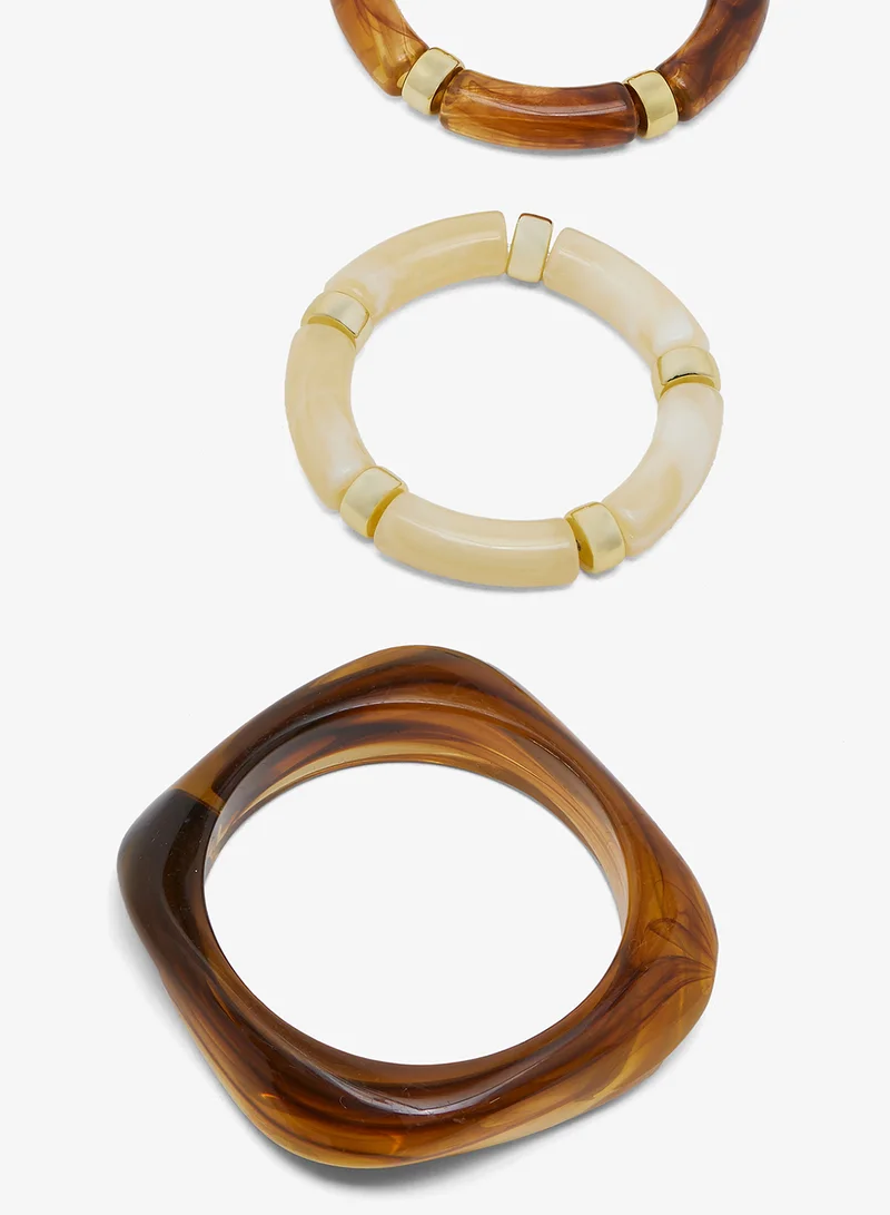 Ella Gold 4PK Resin Bangles for Women | Best Price UAE