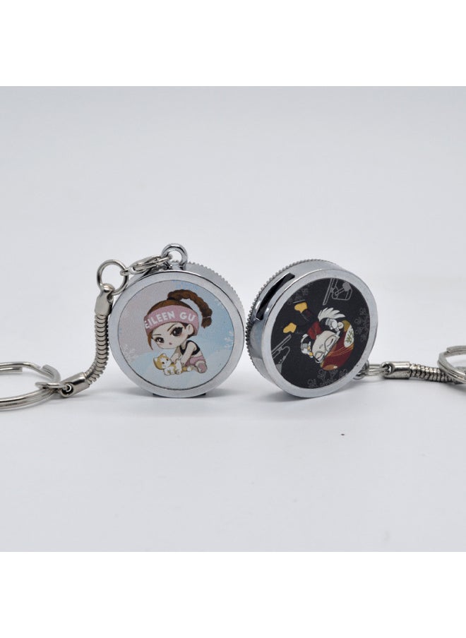 Round Rotating U Disk Customized Graduation Ceremony Commemorative U Disk Customized School Campus Badge Round Metal U Disk-Colour:White-Capacity:8GB  - Image 3