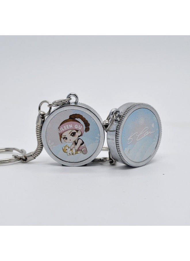 Round Rotating U Disk Customized Graduation Ceremony Commemorative U Disk Customized School Campus Badge Round Metal U Disk-Colour:White-Capacity:8GB  - Image 4