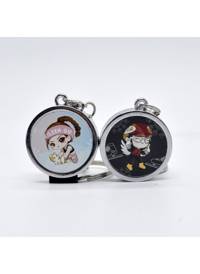 Round Rotating U Disk Customized Graduation Ceremony Commemorative U Disk Customized School Campus Badge Round Metal U Disk-Colour:White-Capacity:8GB  - Image 5
