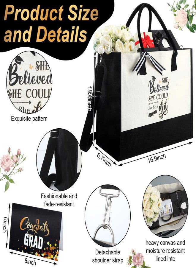 Bulyoou 5 Pcs 2026 Graduation Gifts Set for Her, College Congrats Grad Gifts Basket, Graduation Tote Bag for Her, Class of 2026 Congratulations Gift for Graduates Women Friends Teacher Nurse - Image 3